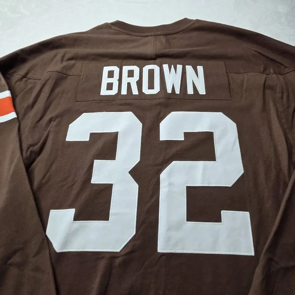 Jim BrownMitchell & Ness Cleveland Browns  #32  NWT Jersey Shirt Mens XL